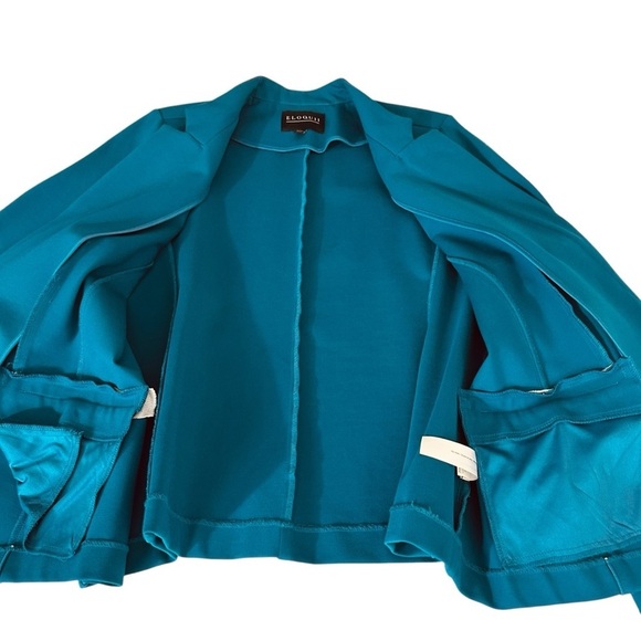ELOQUII ULTIMATE STRETCH ONE BUTTON TAILORED TEAL JACKET SIZE 18 - Picture 10 of 15